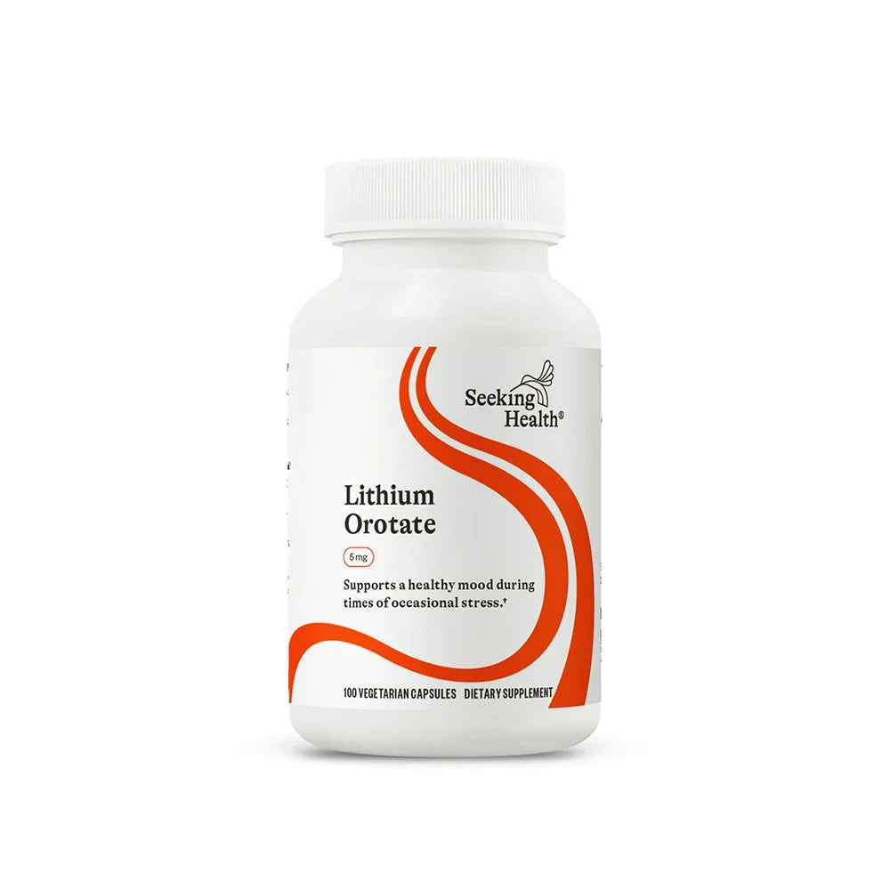 Lithium Orotate - Mineral Supplement Supports Brain Health & Memory - Non-Gmo & Gluten-Free Formula with Low Serving of Lithium - 5 Mg, 100 Capsules