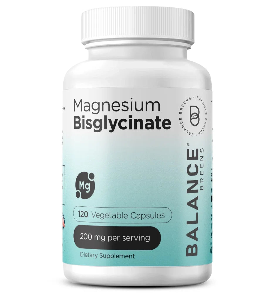 Magnesium Bisglycinate 200Mg High Absorption Chelated - 120 Vegan Capsules - Supports Hearth Health, Muscle Cramps, Bone Health, Positive Mood - Non-Gmo and Gluten Free