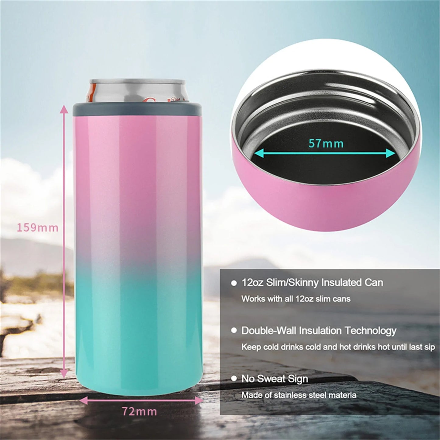 Stainless Steel Can Cooler